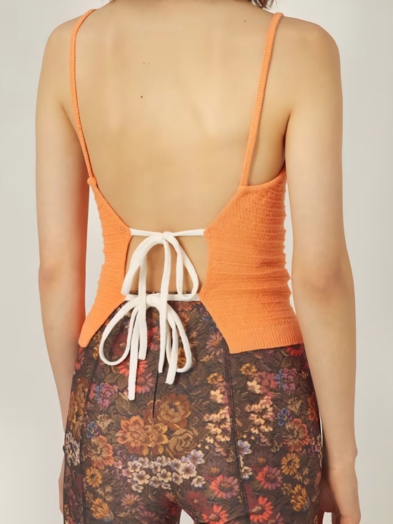 Aritzia Tops - Peach-Orange Textured Knit Camisole
